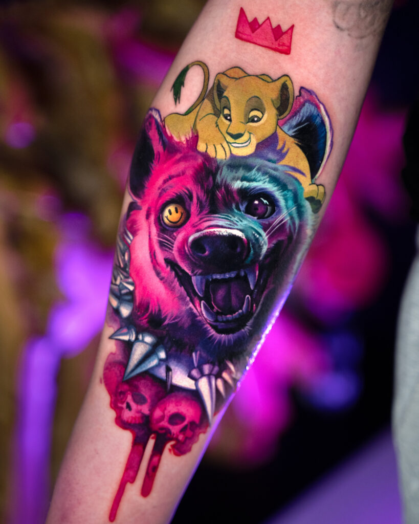 Pink hyena