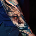 Fox on forearm