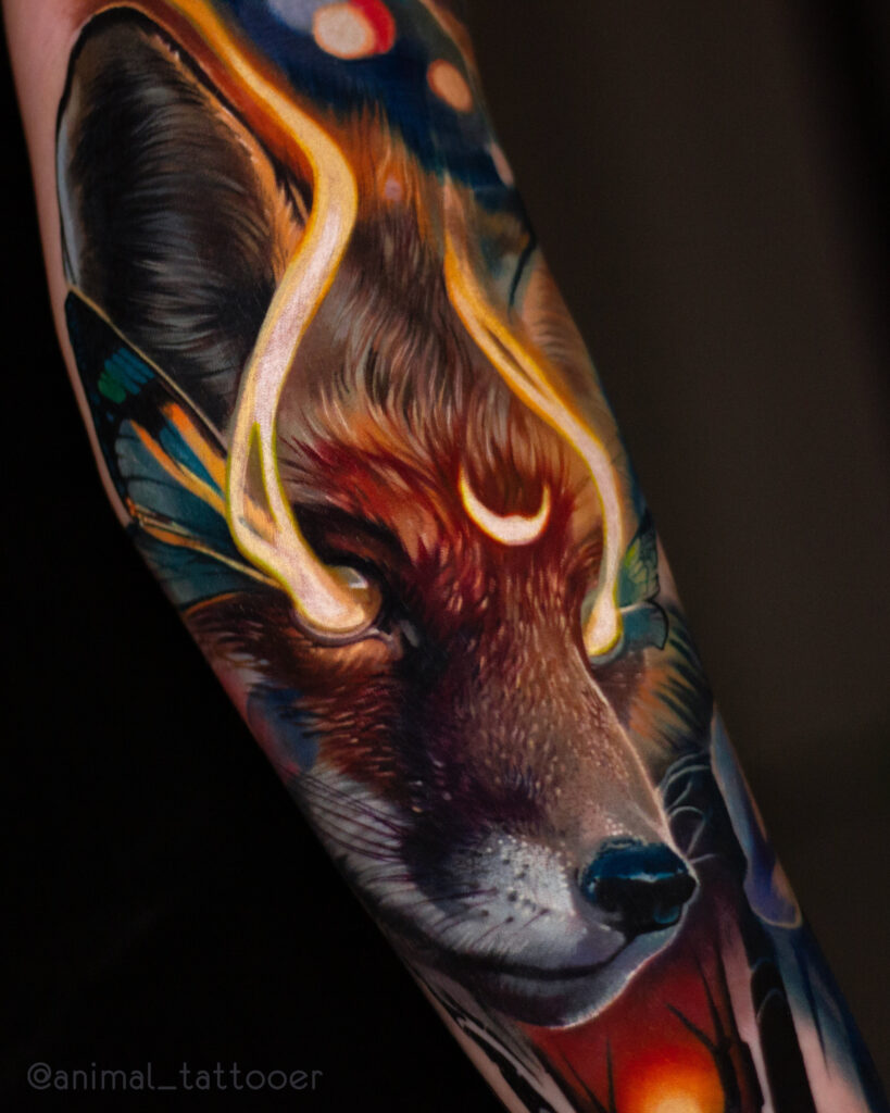 Glowing fox