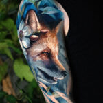 A fox in flowers