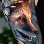 A fox in flowers