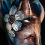 A fox in flowers
