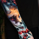 Fox with berries