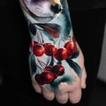 Fox with berries