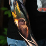 a bird on the hand